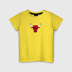 Футболка хлопковая детская CHICAGO BULLS, цвет: желтый