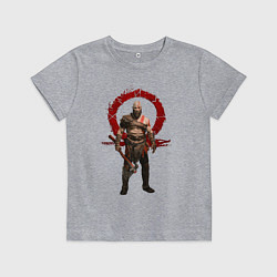 Футболка хлопковая детская GOD OF WAR, цвет: меланж