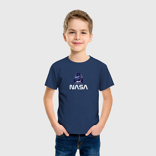 Детская футболка Crew Dragon NASA / Тёмно-синий – фото 3