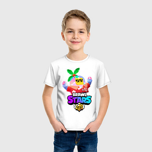 Детская футболка BRAWL STARS TROPICAL SPROUT / Белый – фото 3