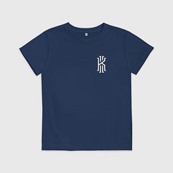 Футболка хлопковая детская Кайри Ирвинг, цвет: тёмно-синий