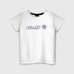 Футболка хлопковая детская Volkswagen Golf Z, цвет: белый