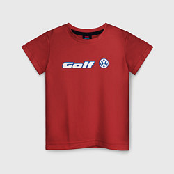 Футболка хлопковая детская Volkswagen Golf Z, цвет: красный