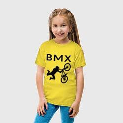 Футболка хлопковая детская Велоспорт BMX Z, цвет: желтый — фото 2