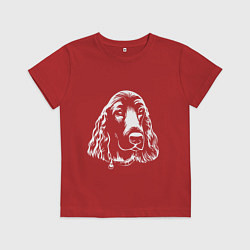 Футболка хлопковая детская Спаниель Z, цвет: красный