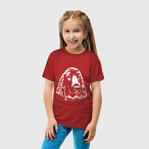 Детская футболка Спаниель Z / Красный – фото 4