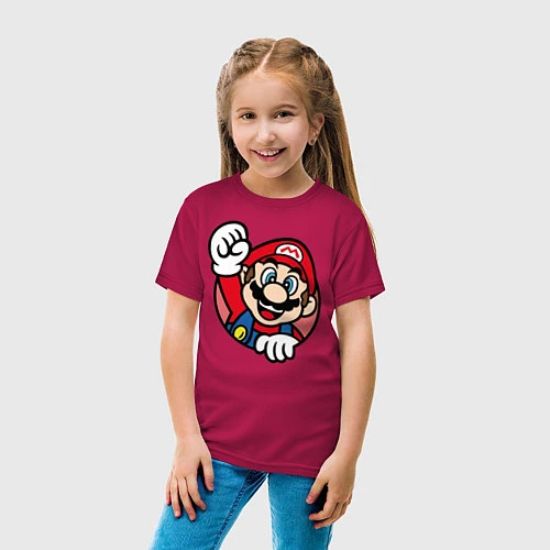 Детская футболка Mario / Маджента – фото 4