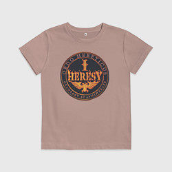 Футболка хлопковая детская Ordo hereticus, цвет: пыльно-розовый