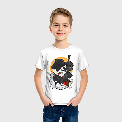 Детская футболка Panda Gangster / Белый – фото 3