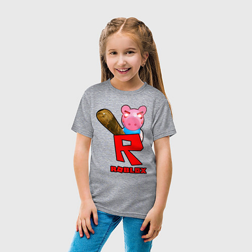 Детская футболка ROBLOX: PIGGI / Меланж – фото 4