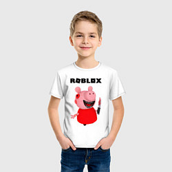 Футболка хлопковая детская ROBLOX: PIGGI, цвет: белый — фото 2