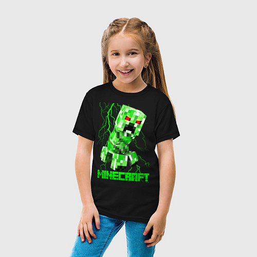 Детская футболка MINECRAFT CREEPER / Черный – фото 4