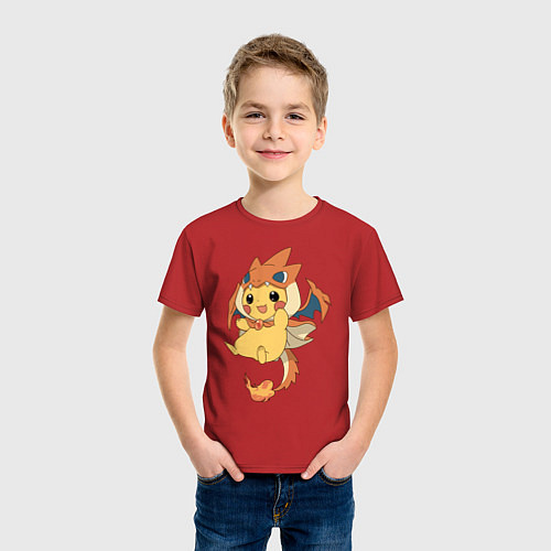 Детская футболка Покемон ПИКАЧУ / Красный – фото 3