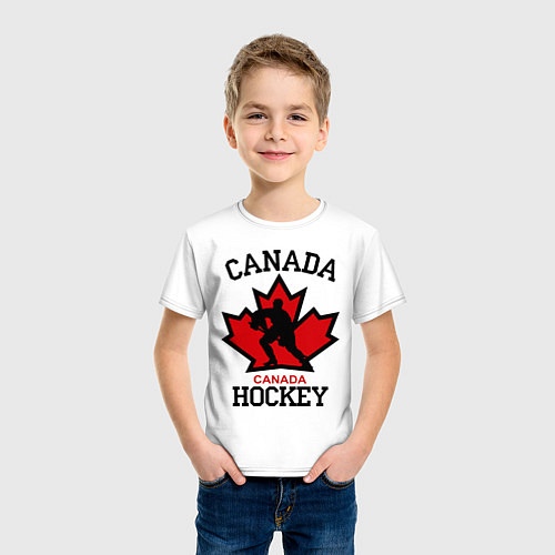 Детская футболка Canada Hockey / Белый – фото 3