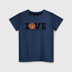 Футболка хлопковая детская Love Basketball, цвет: тёмно-синий