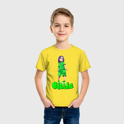 Детская футболка Билли айлиш / Желтый – фото 3