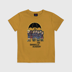 Футболка хлопковая детская The Umbrella Academy, цвет: горчичный
