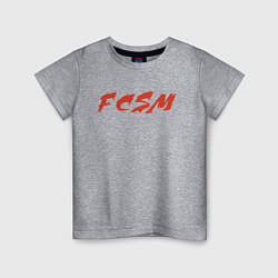 Футболка хлопковая детская FCSM, цвет: меланж