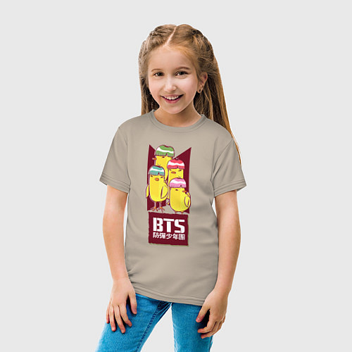 Детская футболка BTS Чики / Миндальный – фото 4