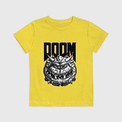 Футболка хлопковая детская КАКОДЕМОН DOOM Z, цвет: желтый