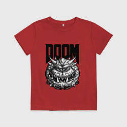 Футболка хлопковая детская КАКОДЕМОН DOOM Z, цвет: красный