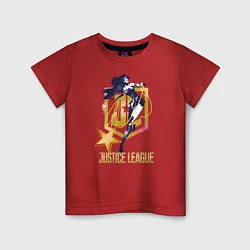 Футболка хлопковая детская Лига справедливости, цвет: красный