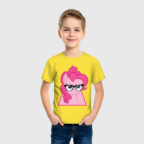 Детская футболка Pinky Pie hipster / Желтый – фото 3