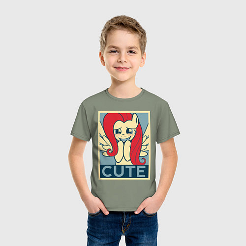 Детская футболка Fluttershy cute / Авокадо – фото 3