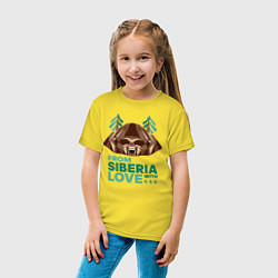 Футболка хлопковая детская Из Сибири с любовью, цвет: желтый — фото 2