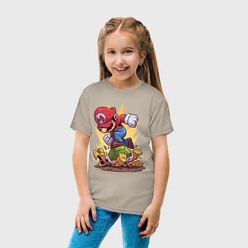 Детская футболка Марио / Миндальный – фото 4