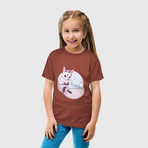 Детская футболка Мистический лисёнок / Кирпичный – фото 4
