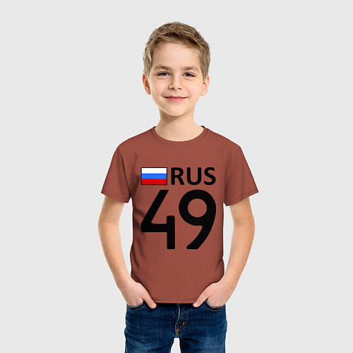 Детская футболка RUS 49 / Кирпичный – фото 3