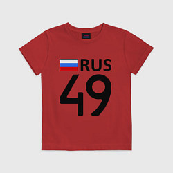 Футболка хлопковая детская RUS 49, цвет: красный