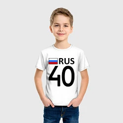Футболка хлопковая детская RUS 40, цвет: белый — фото 2