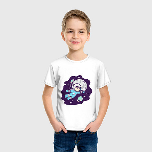 Детская футболка Little astronaut / Белый – фото 3