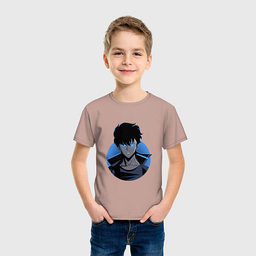 Детская футболка Sung Jin-Woo / Пыльно-розовый – фото 3