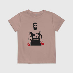 Футболка хлопковая детская Майк Тайсон, цвет: пыльно-розовый