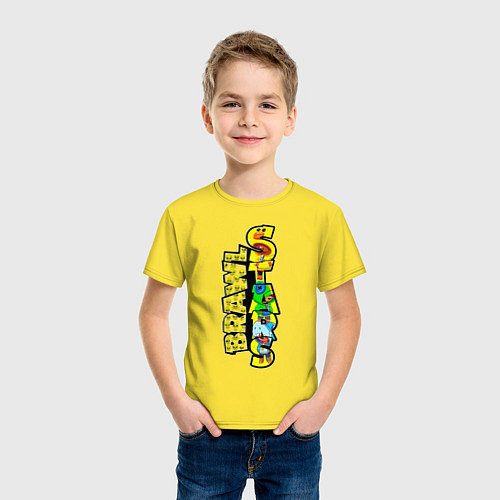 Детская футболка Brawl STARS / Желтый – фото 3