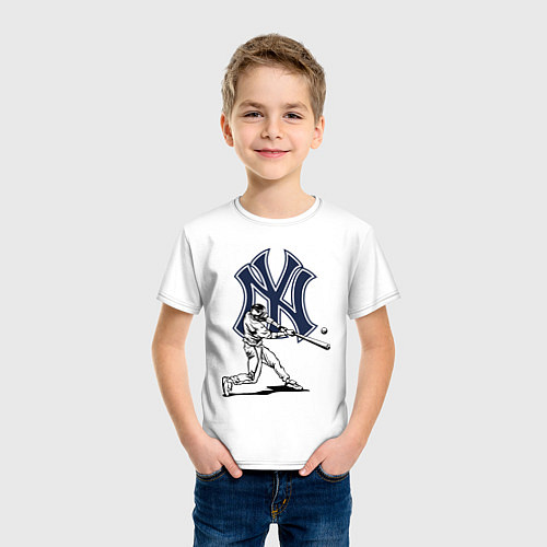 Детская футболка New York Yankees - baseball team / Белый – фото 3