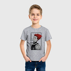 Футболка хлопковая детская Хисока Мороу Охотник х Охотник, цвет: меланж — фото 2