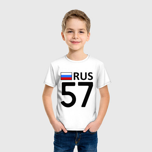 Детская футболка RUS 57 / Белый – фото 3