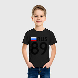Футболка хлопковая детская RUS 89, цвет: черный — фото 2
