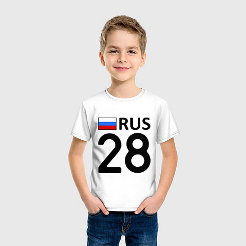 Детская футболка RUS 28 / Белый – фото 3