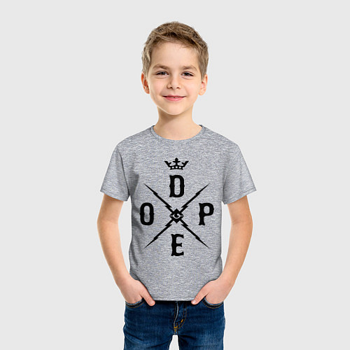 Детская футболка Dope King / Меланж – фото 3