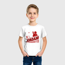 Футболка хлопковая детская Jordan, цвет: белый — фото 2