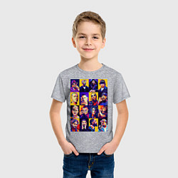 Футболка хлопковая детская Легенды Рэпа, цвет: меланж — фото 2