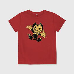 Футболка хлопковая детская Bendy And The Ink Machine, цвет: красный
