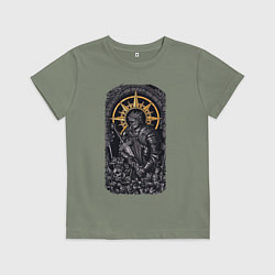 Футболка хлопковая детская Dark Souls рыцарь душа пепла, цвет: авокадо