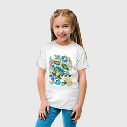 Футболка хлопковая детская Славянский орнамент, цвет: белый — фото 2