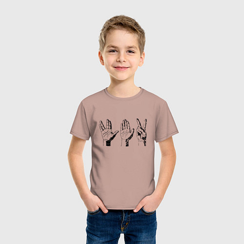Детская футболка Вулканский салют Z / Пыльно-розовый – фото 3